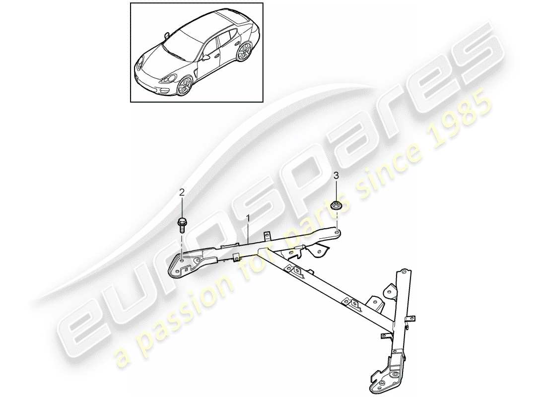 porsche 2014 (panamera 970) dome strut-ersatzteildiagramm
