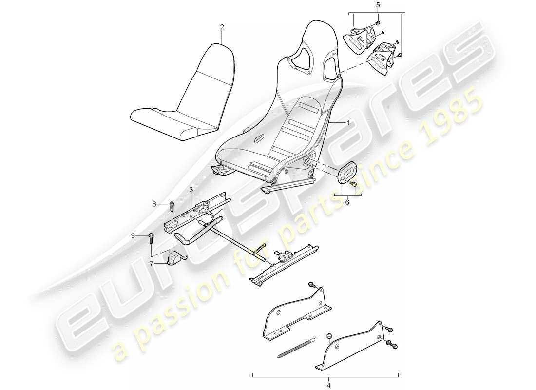 porsche 2004 (carrera gt) carrera gt - seat - d - mj 2004>> ersatzteildiagramm