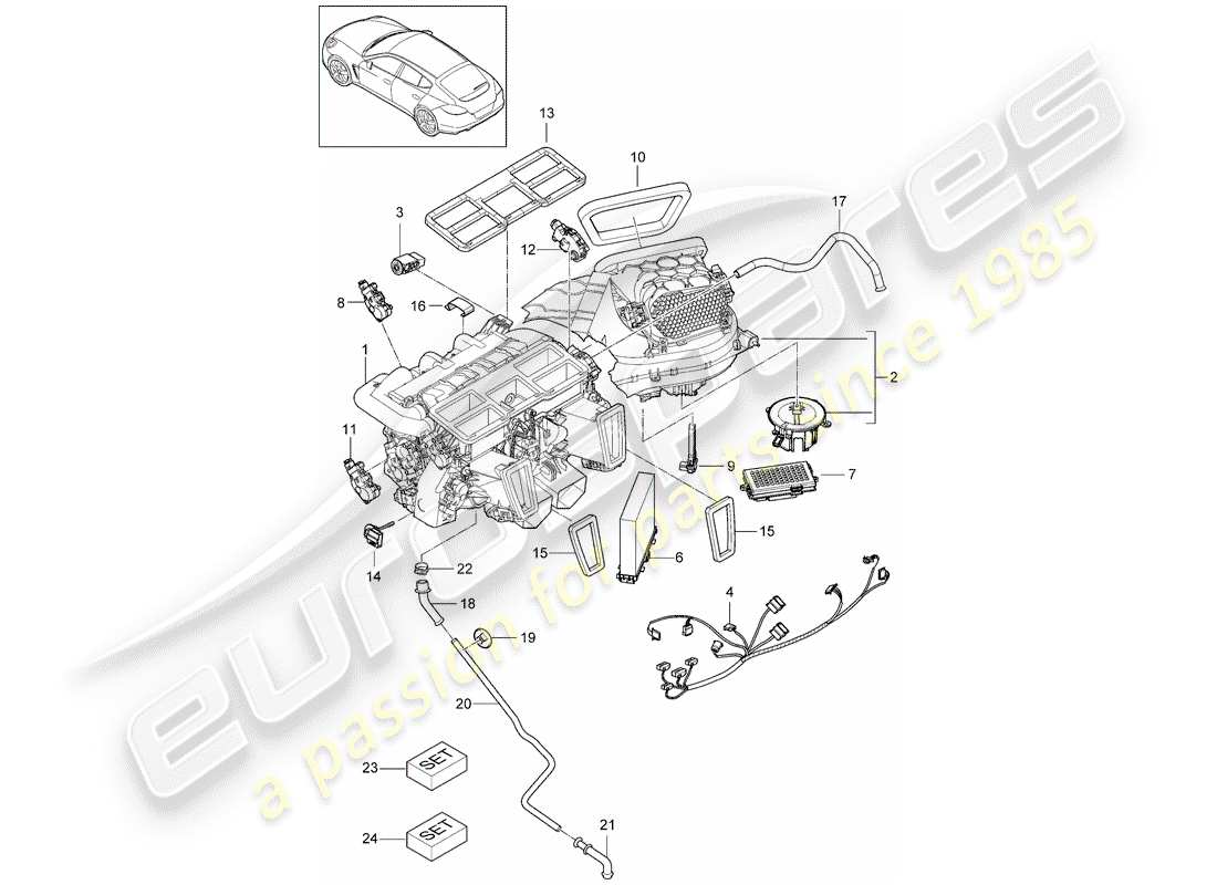 porsche 2015 (panamera 970) klimaanlage teilediagramm