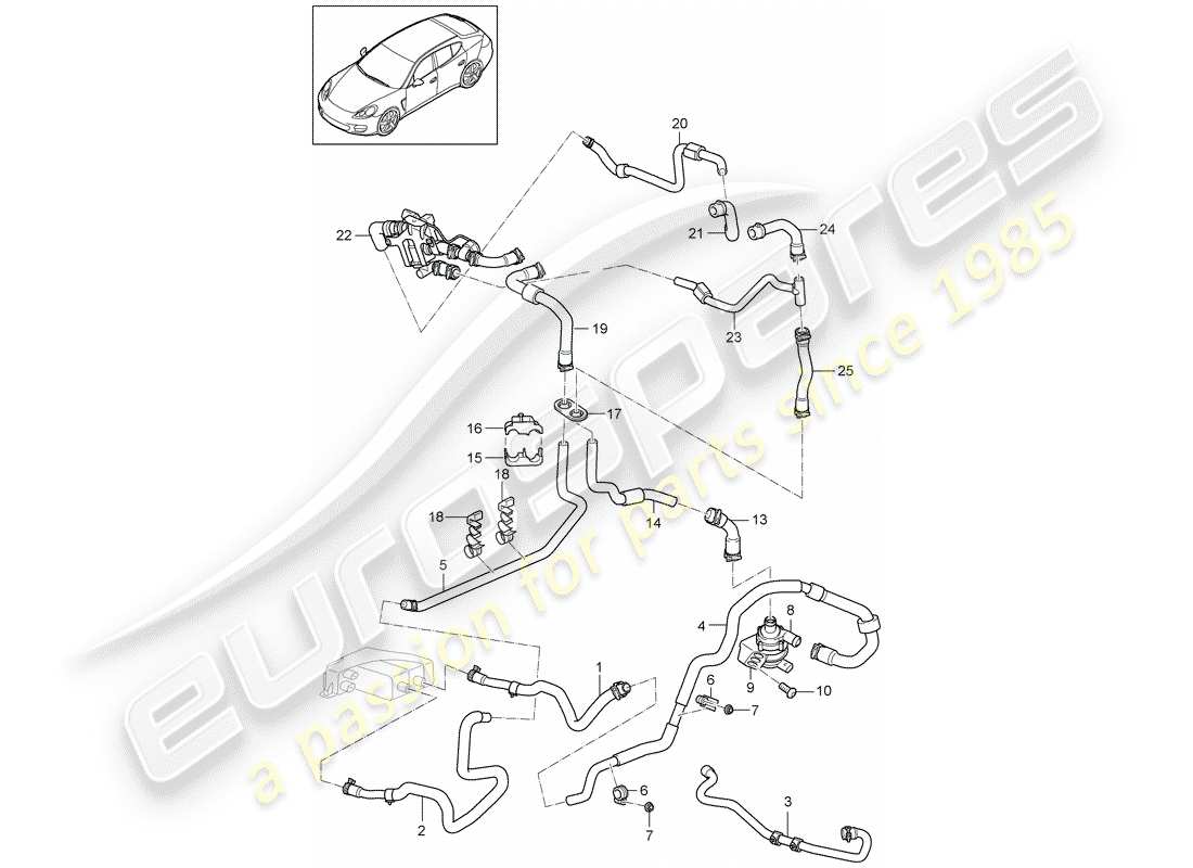 porsche 2012 (panamera 970) hybrid-teilediagramm