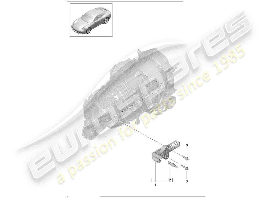 porsche 2020 (991-2) kupplungsnehmerzylinder ersatzteildiagramm