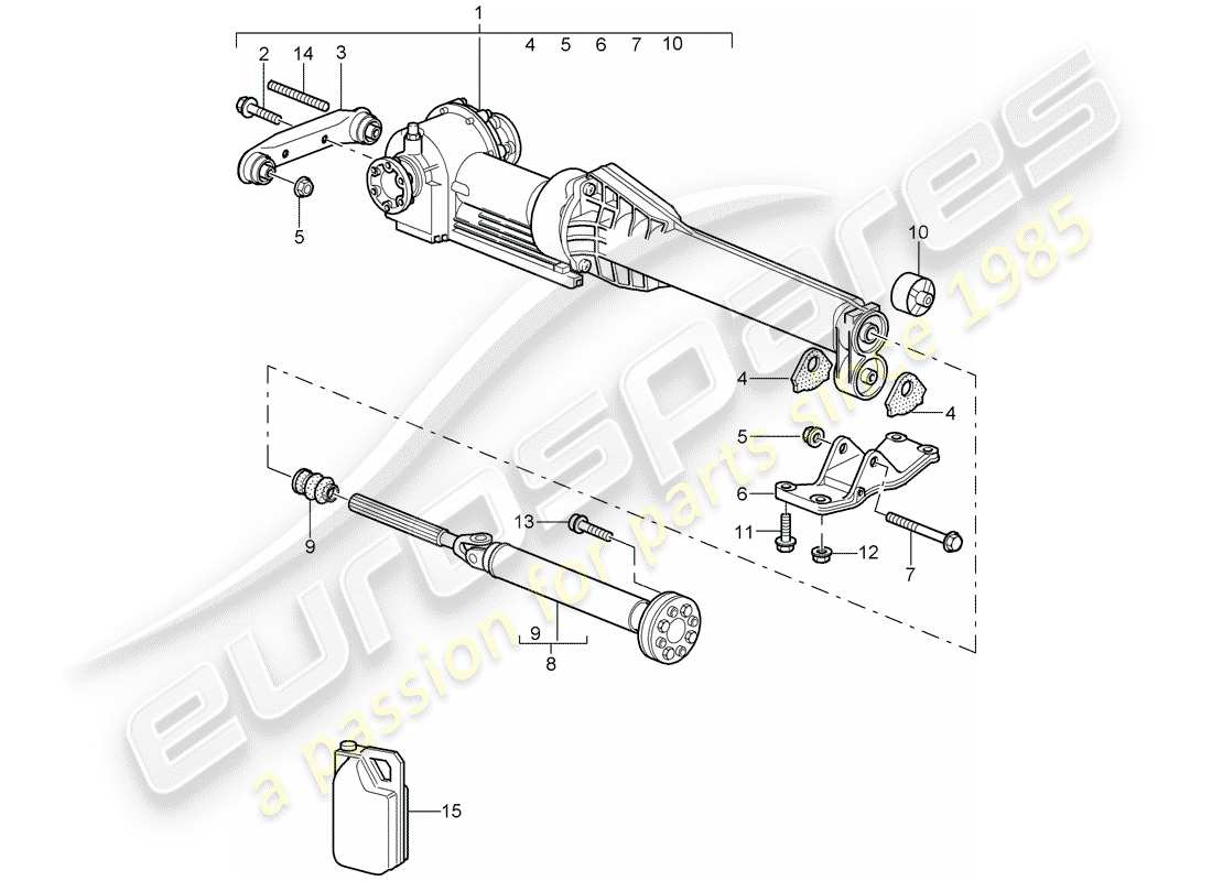 porsche 2006 (997-1) vorderachsdifferential teilediagramm