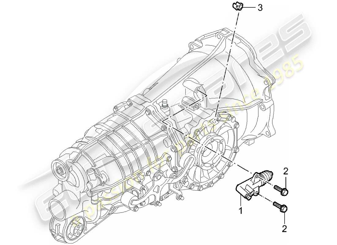 porsche 2006 (997-1) kupplungsausrückung ersatzteildiagramm