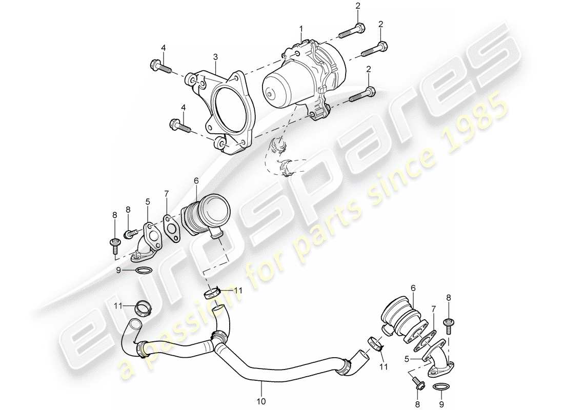 porsche 2010 (997-2 gt3) lufteinspritzung ersatzteildiagramm