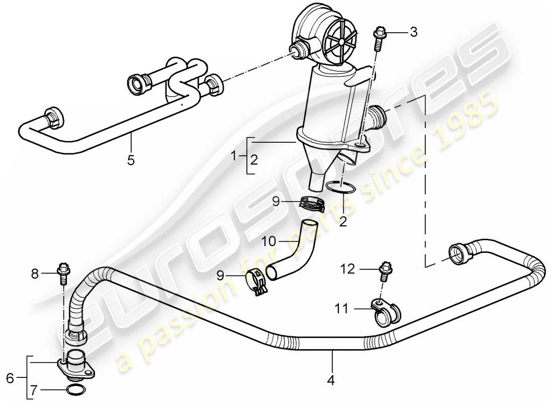 porsche 2007 (987 cayman) kurbelgehäuse-teilediagramm