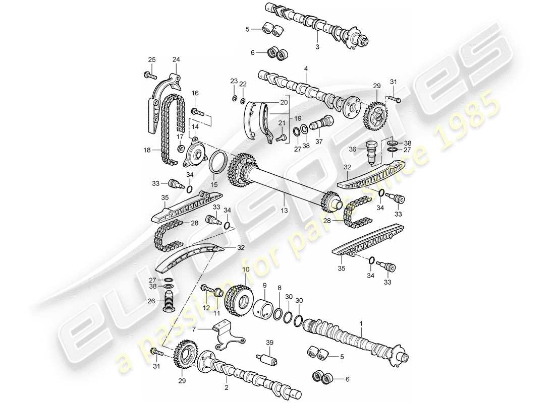 porsche 2007 (987 cayman) nockenwelle teilediagramm