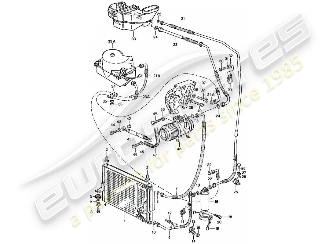 porsche 1984 (944) klimaanlage teilediagramm