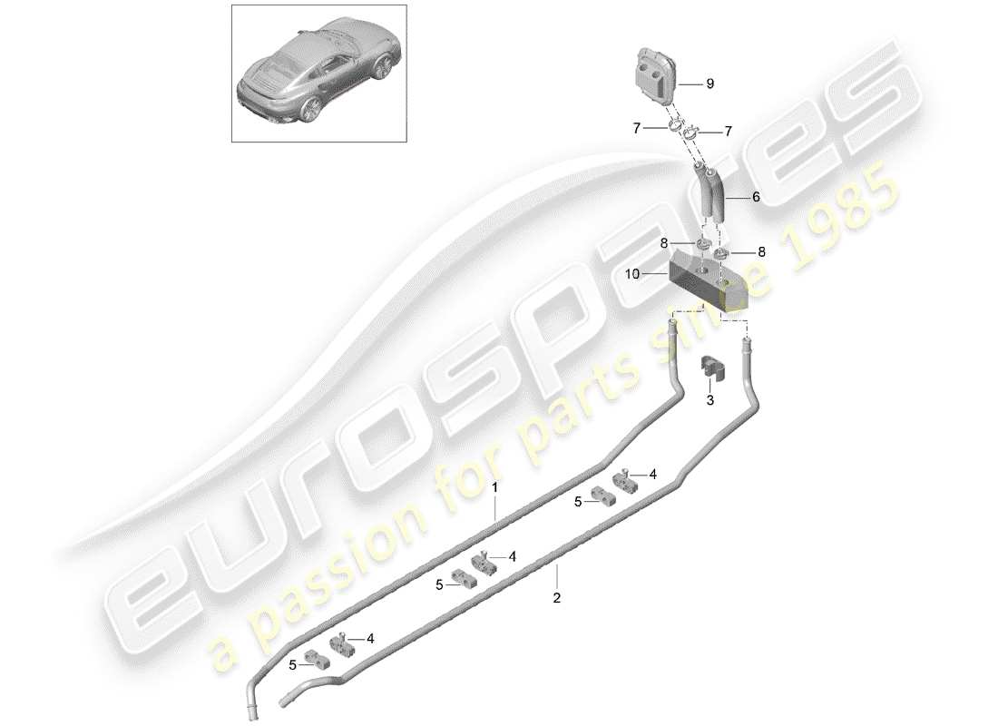 porsche 2014 (991-1 turbo) heizung teilediagramm