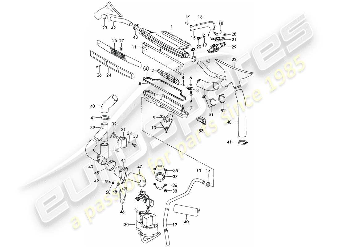 porsche 1966 (911/912) belüftung - heizung - d >> - mj 1968 ersatzteildiagramm