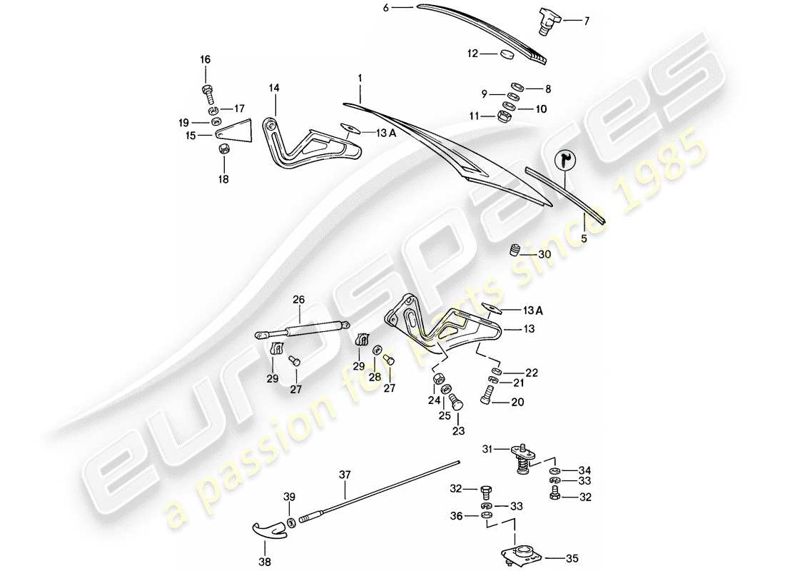 porsche 1989 (911) cover-ersatzteildiagramm