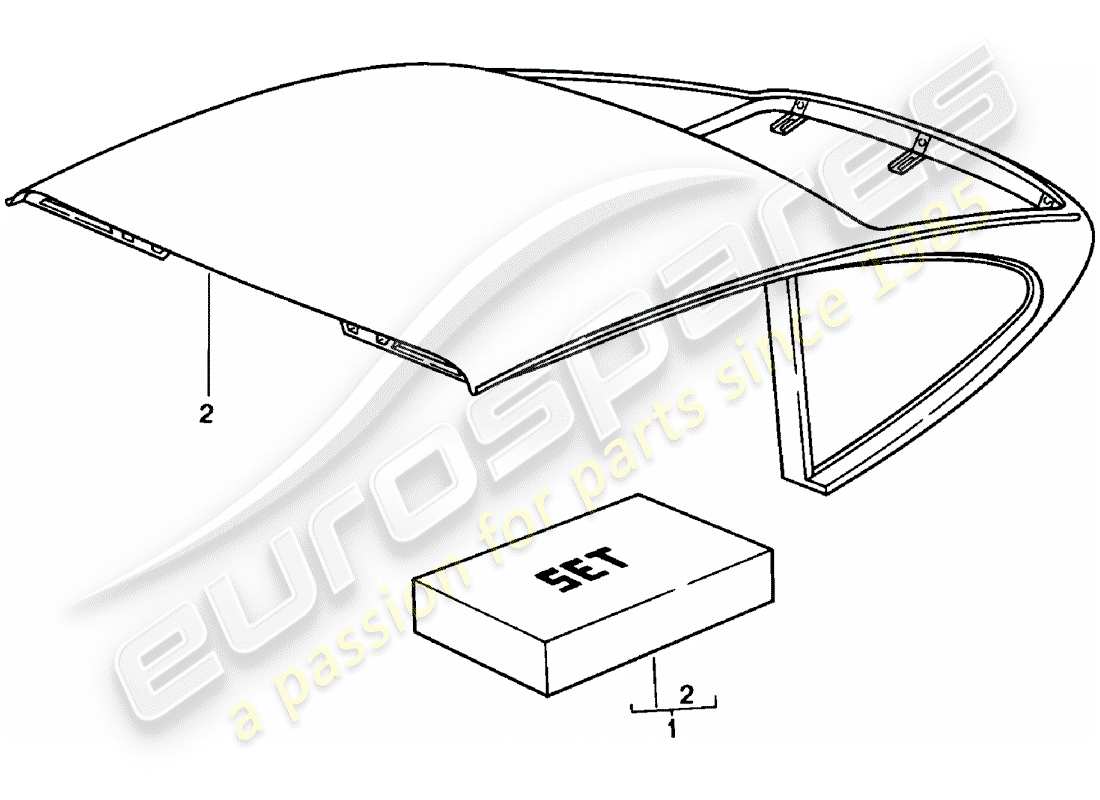 porsche 1981 (911) hardtop-ersatzteildiagramm