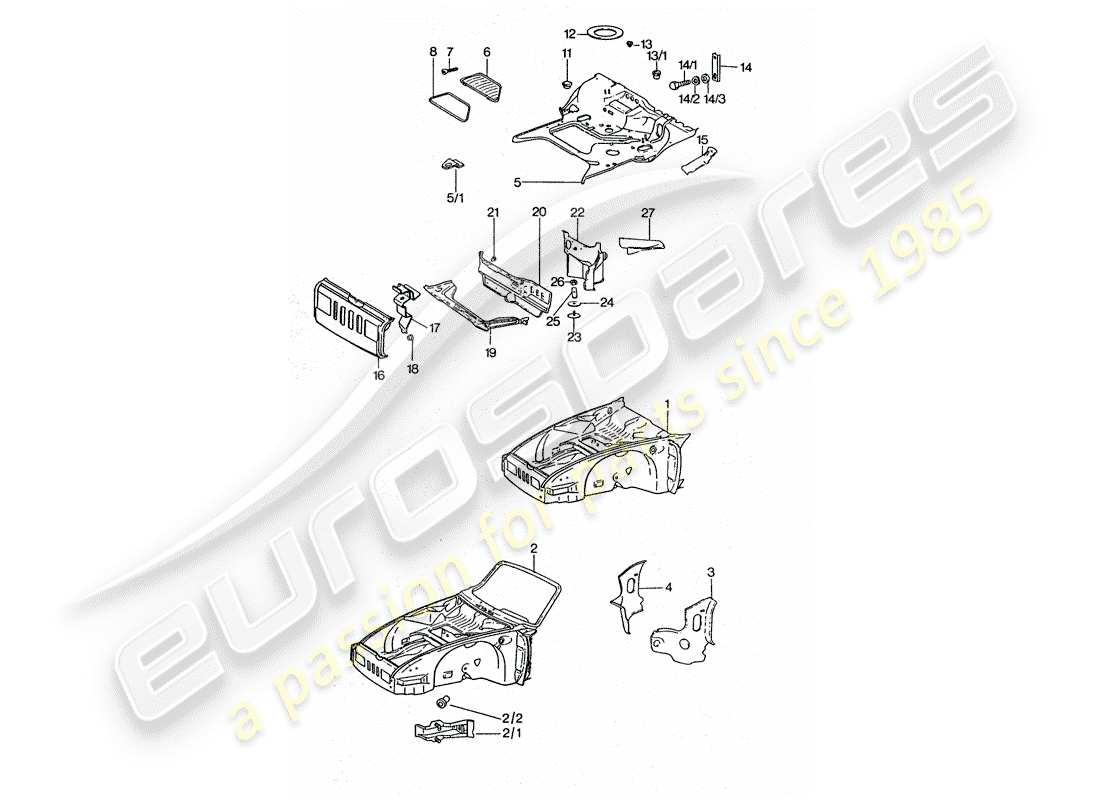 porsche 1976 (911 turbo) frame-teilediagramm