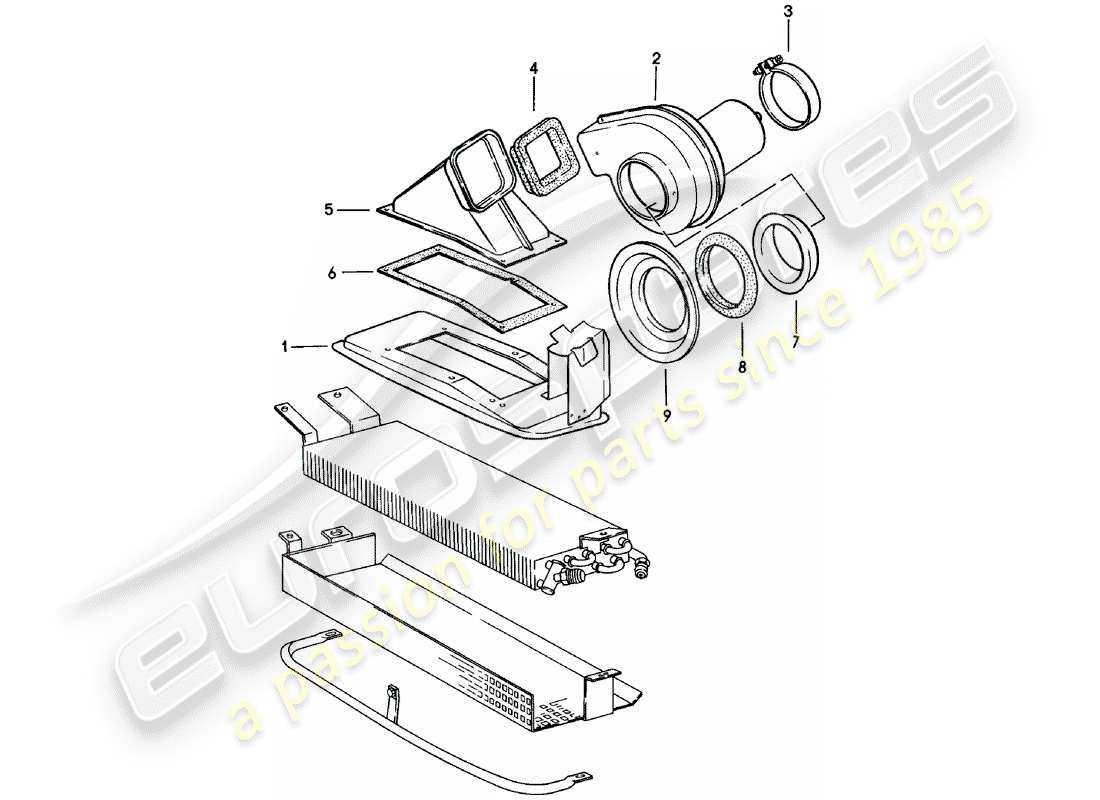 porsche 1979 (911) fan-teilediagramm