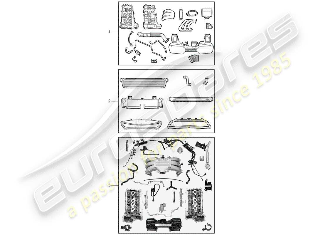 porsche 2005 (tequipment) motor teilediagramm