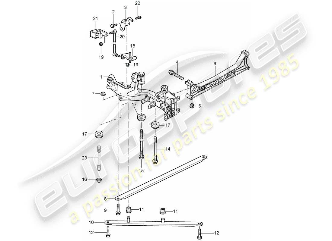 porsche 2008 (997-1 turbo / gt2) hinterachse teilediagramm