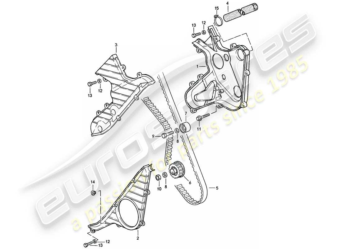 porsche 1988 (944) antriebsmechanismus - nockenwelle - d >> - mj 1986 ersatzteildiagramm