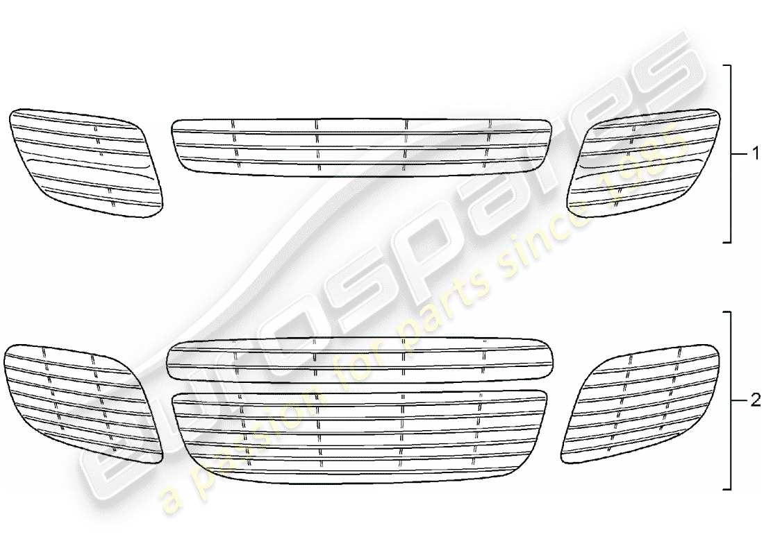 porsche 2020 (tequipment cayenne) lüftungsgitter ersatzteildiagramm