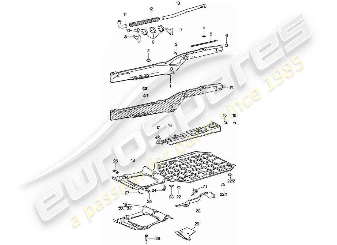 porsche 1974 (911) frame-teilediagramm