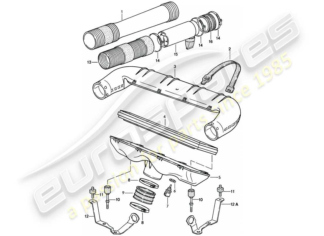 porsche 1986 (928) luftfilter - lh-jetronic - d - mj 1984>> ersatzteildiagramm