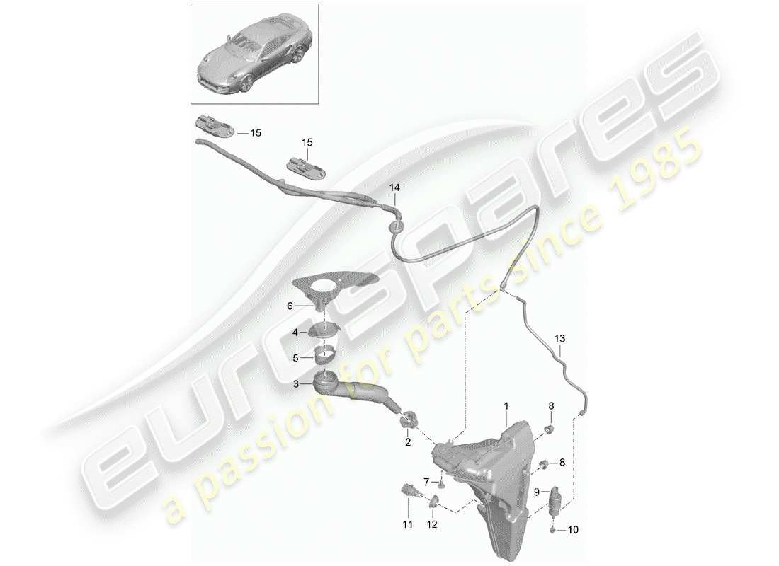 porsche 2017 (991-2 turbo) scheibe - ersatzteildiagramm