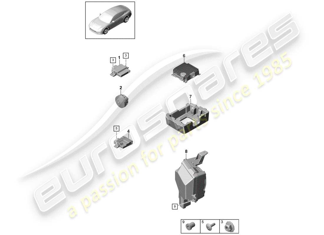 porsche 2017 (panamera 971-1) steuergerät für motor ersatzteildiagramm