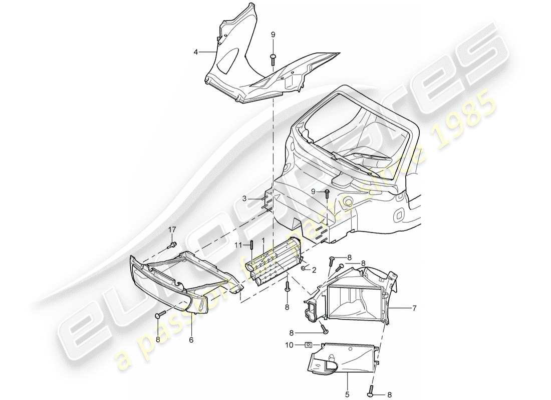 porsche 2004 (carrera gt) front end teilediagramm