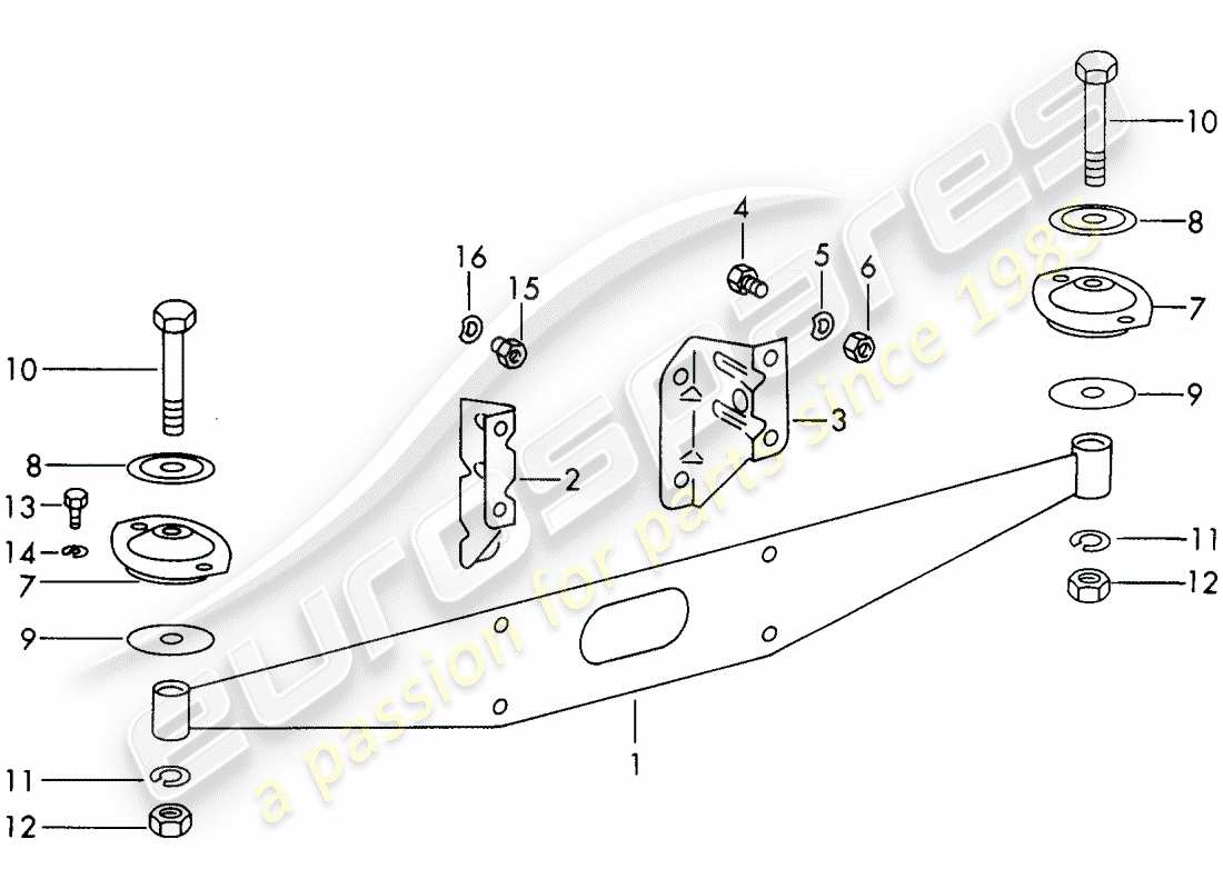 porsche 1966 (911/912) motoraufhängung - d >> - mj 1966 ersatzteildiagramm