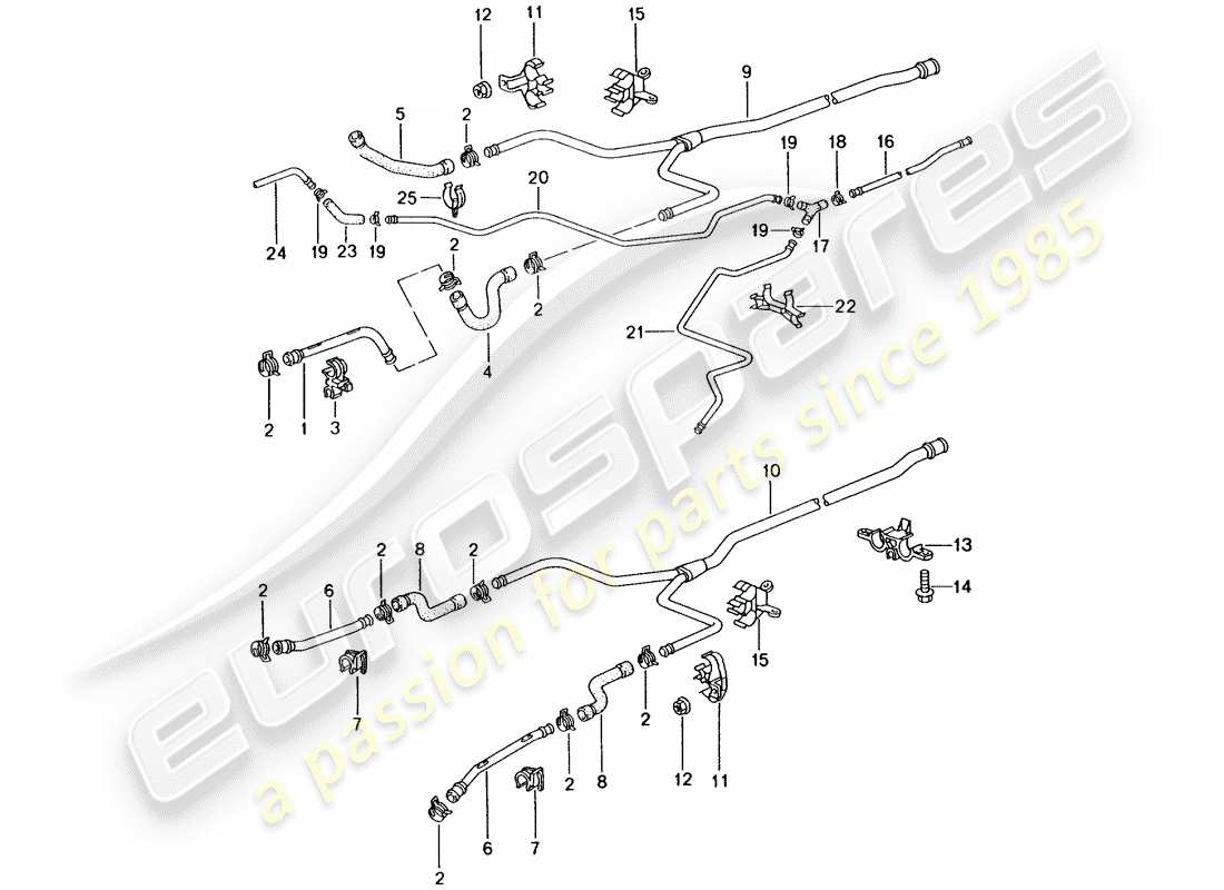 porsche 2002 (996 gt3) wasserkühlung 2 ersatzteildiagramm
