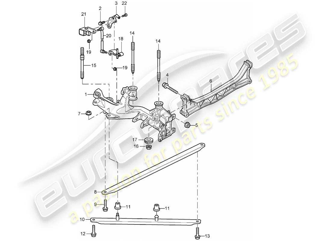 porsche 2002 (996 gt3) hinterachse - seitenwand - halterung ersatzteildiagramm