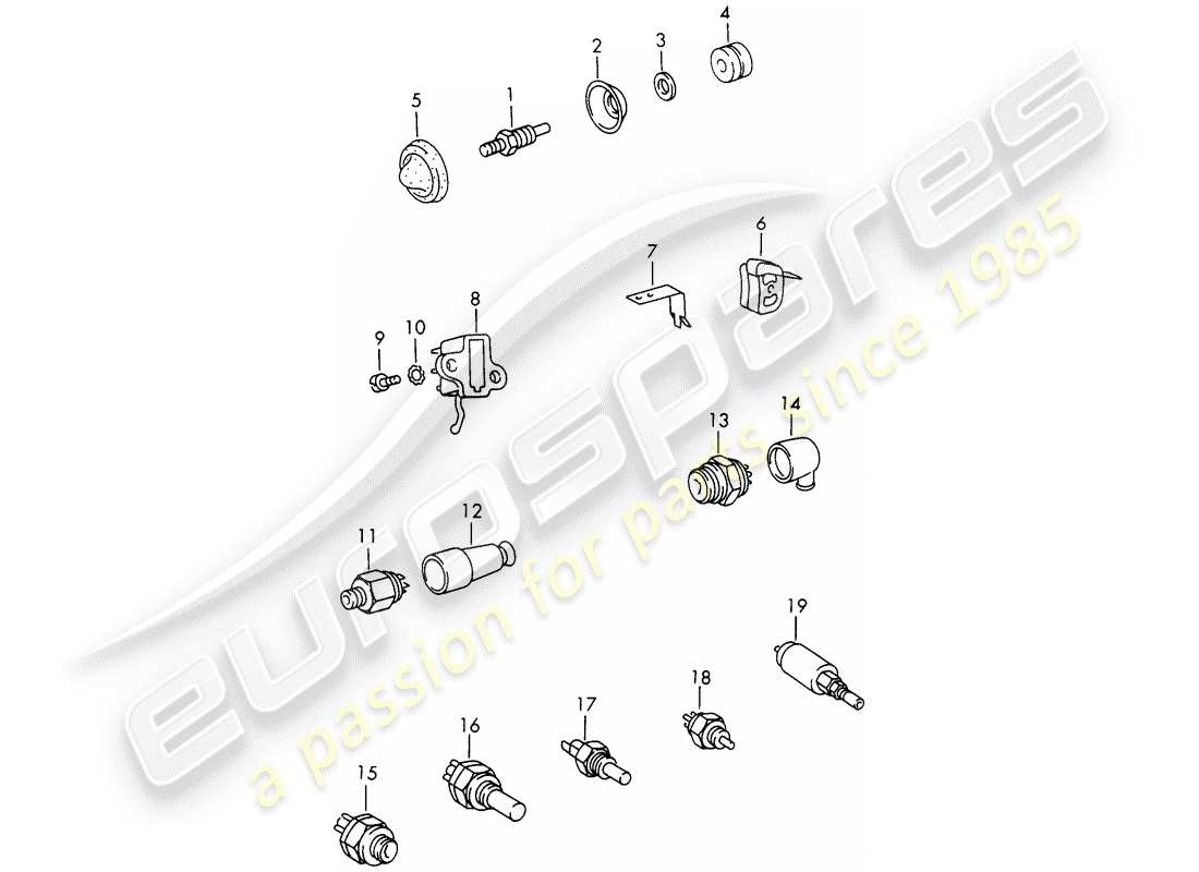 porsche 1966 (911/912) switch-ersatzteildiagramm