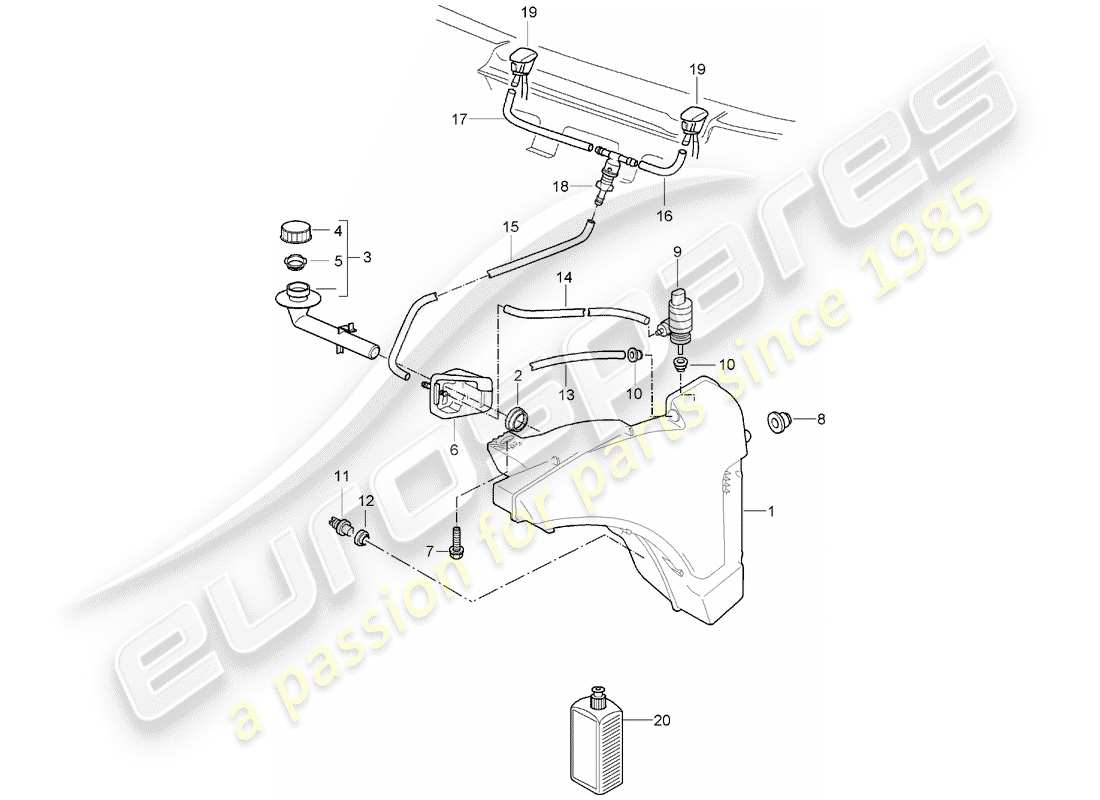 porsche 2006 (997-1) scheibe teilediagramm