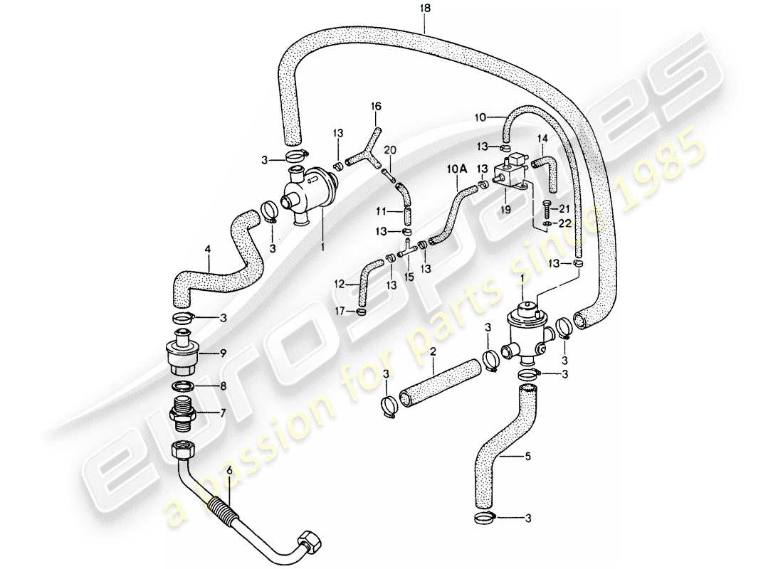 porsche 1990 (964) lufteinspritzung ersatzteildiagramm