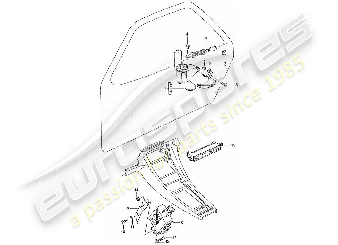 porsche 1989 (928) zentralverriegelung - d >> - mj 1988 ersatzteildiagramm