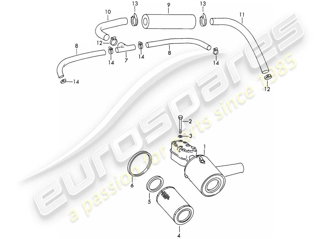 porsche 1967 (911/912) dämpferfilter - für - - solex 40 pii-4 - - vergaser - d >> - mj 1968 ersatzteildiagramm