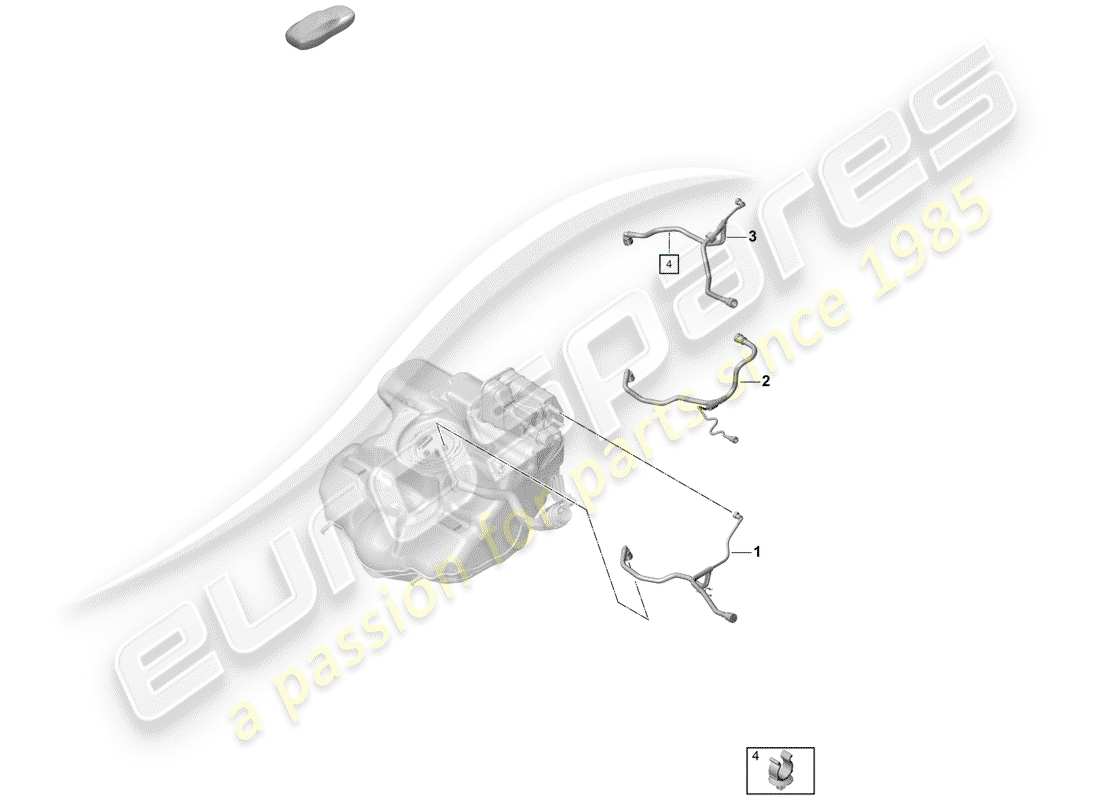 porsche 2020 (718 boxster spyder) entlüftungsleitung ersatzteildiagramm