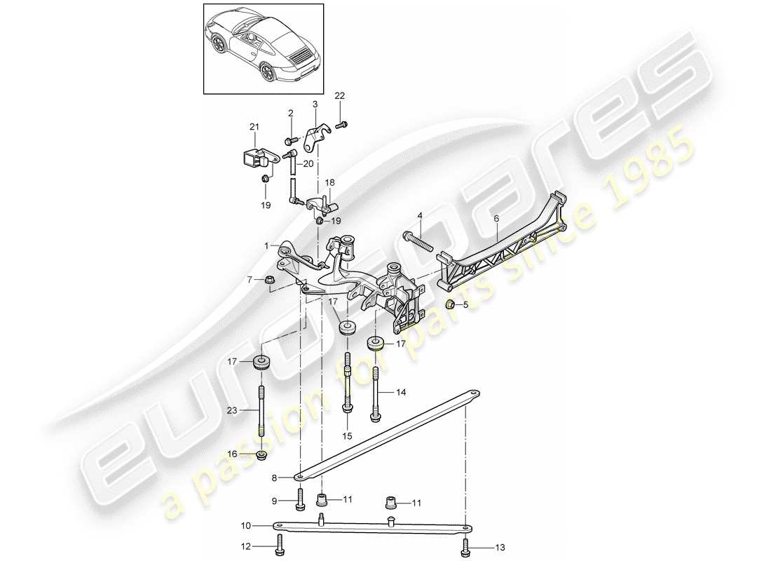 porsche 2011 (997-2) hinterachse teilediagramm