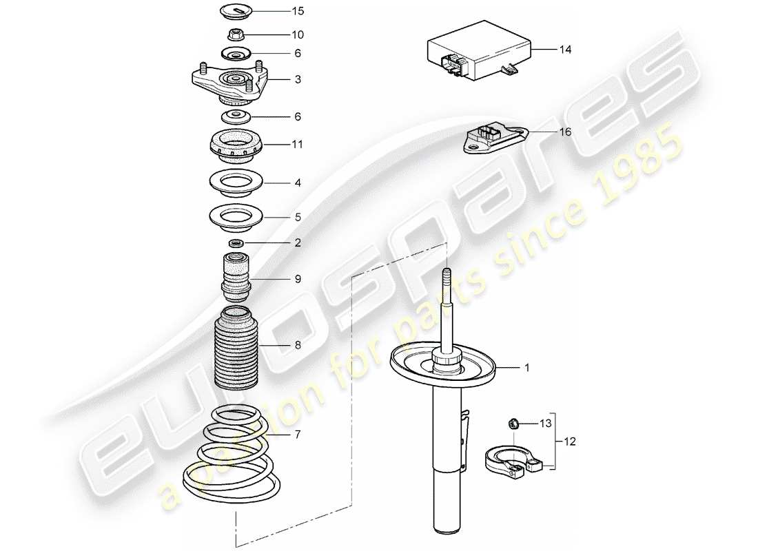 porsche 2005 (997-1) aufhängung teilediagramm