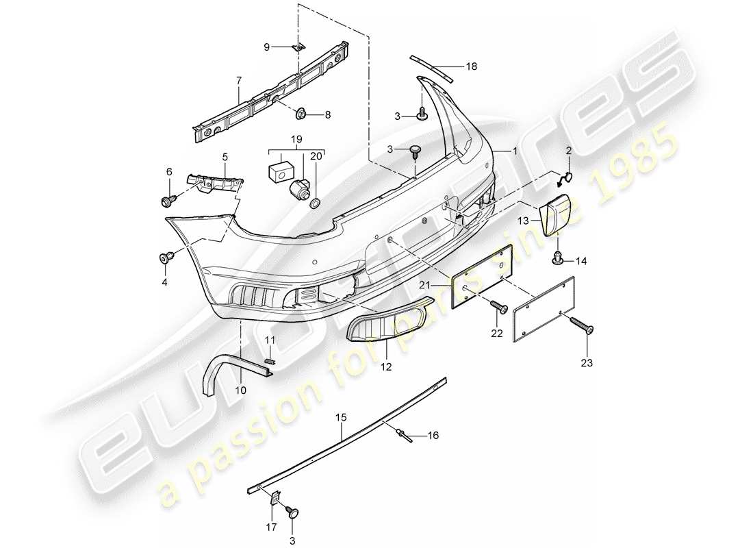 porsche 2007 (997-1 turbo / gt2) lining ersatzteildiagramm