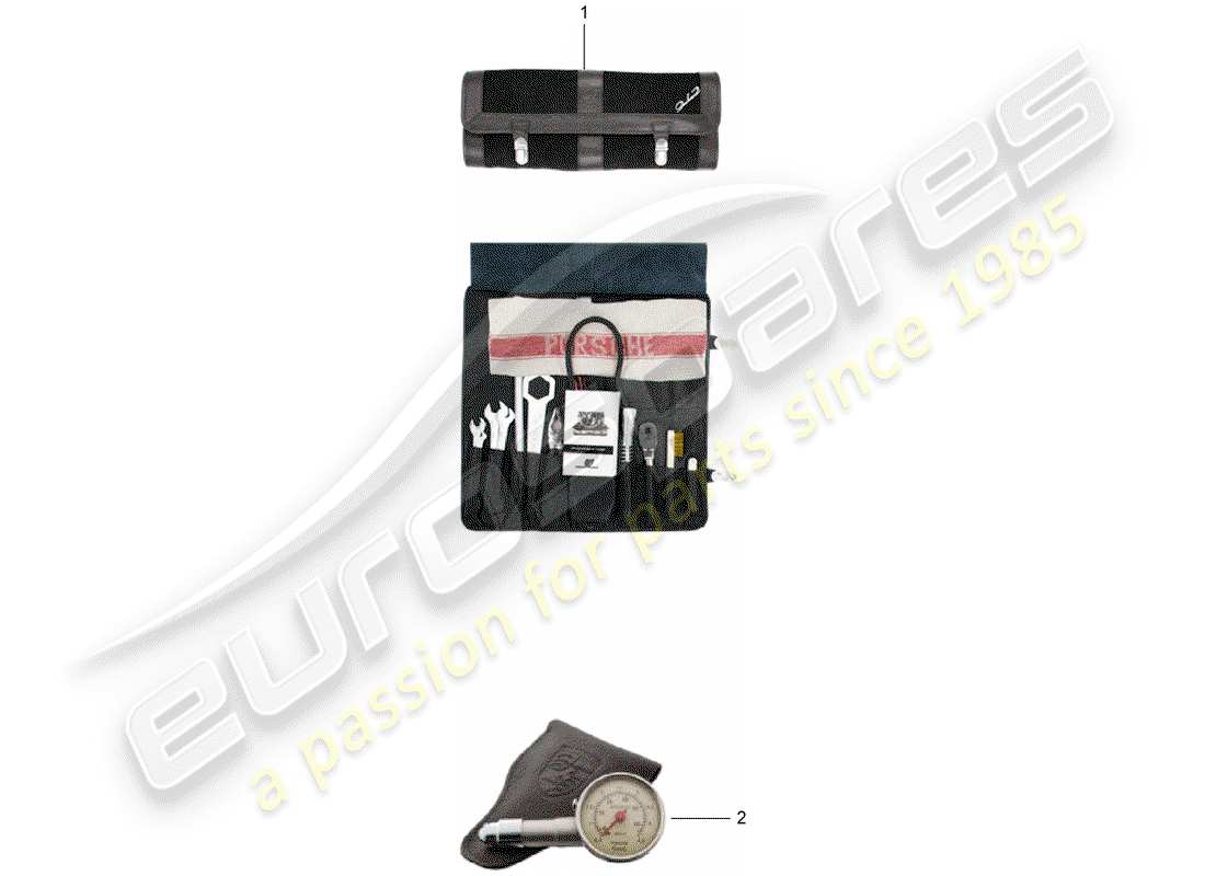 porsche 1999 (accessories) werkzeug-teilediagramm