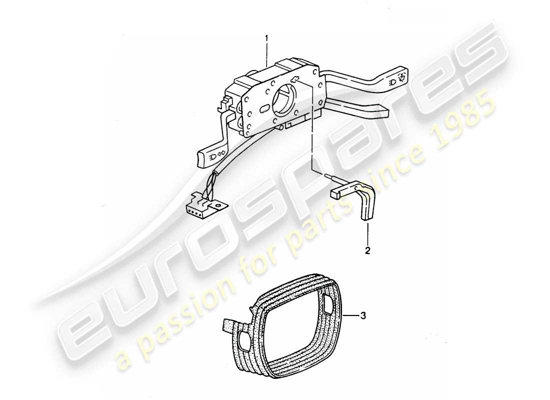 porsche 1994 (968) lenkstockschalter ersatzteildiagramm