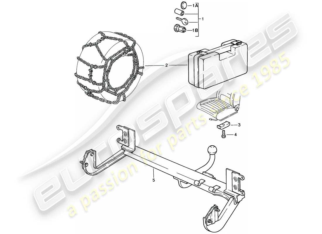 porsche 1988 (924s) zubehör teilediagramm