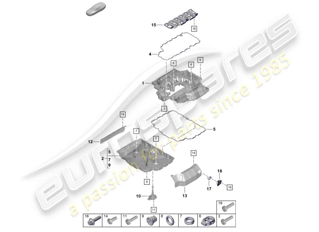 porsche 2020 (718 boxster) ölwanne teilediagramm
