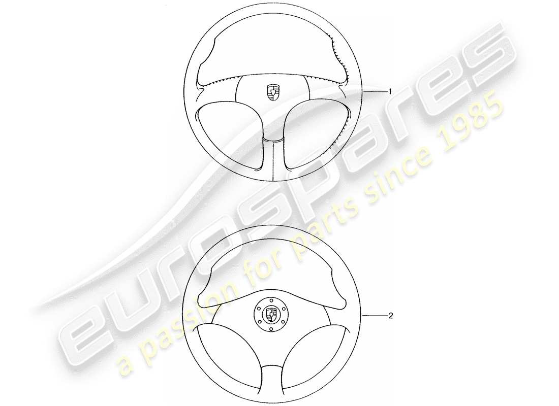 porsche 2007 (tequipment) sportlenkrad ersatzteildiagramm