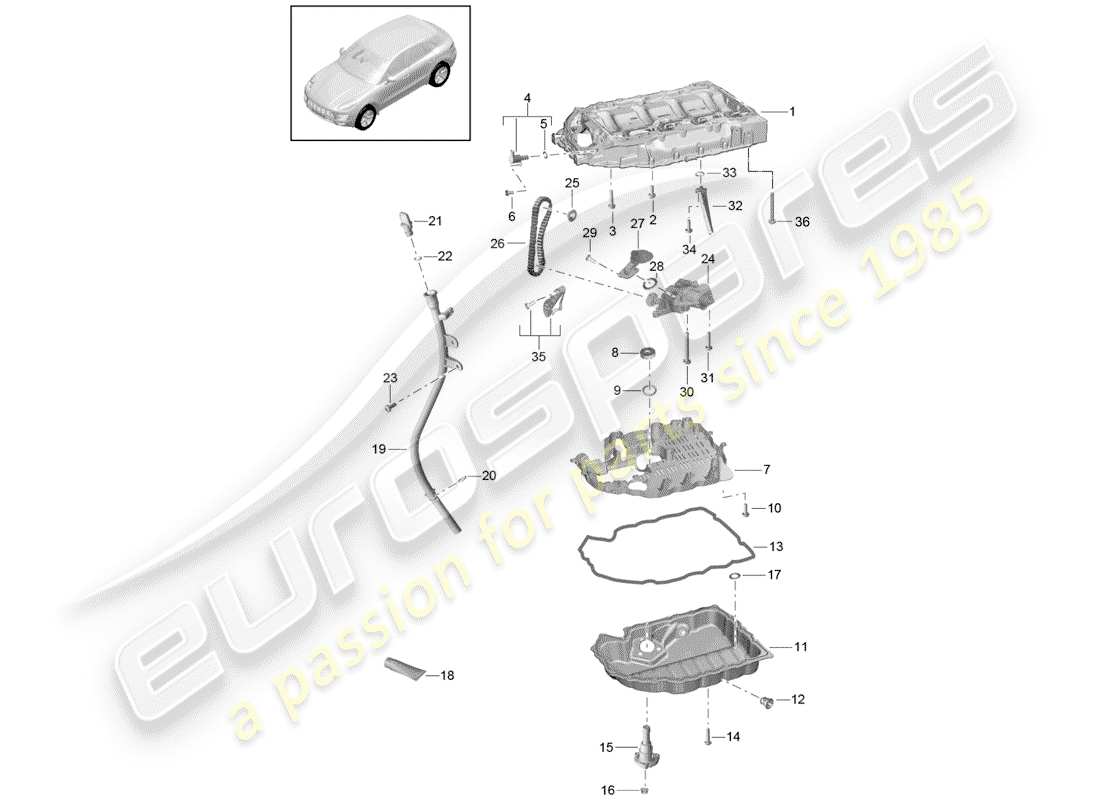 porsche 2015 (macan) ansaugkrümmer - teilediagramm