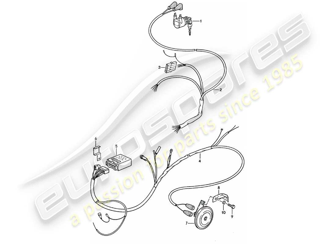 porsche 1981 (911) alarmsystem teilediagramm