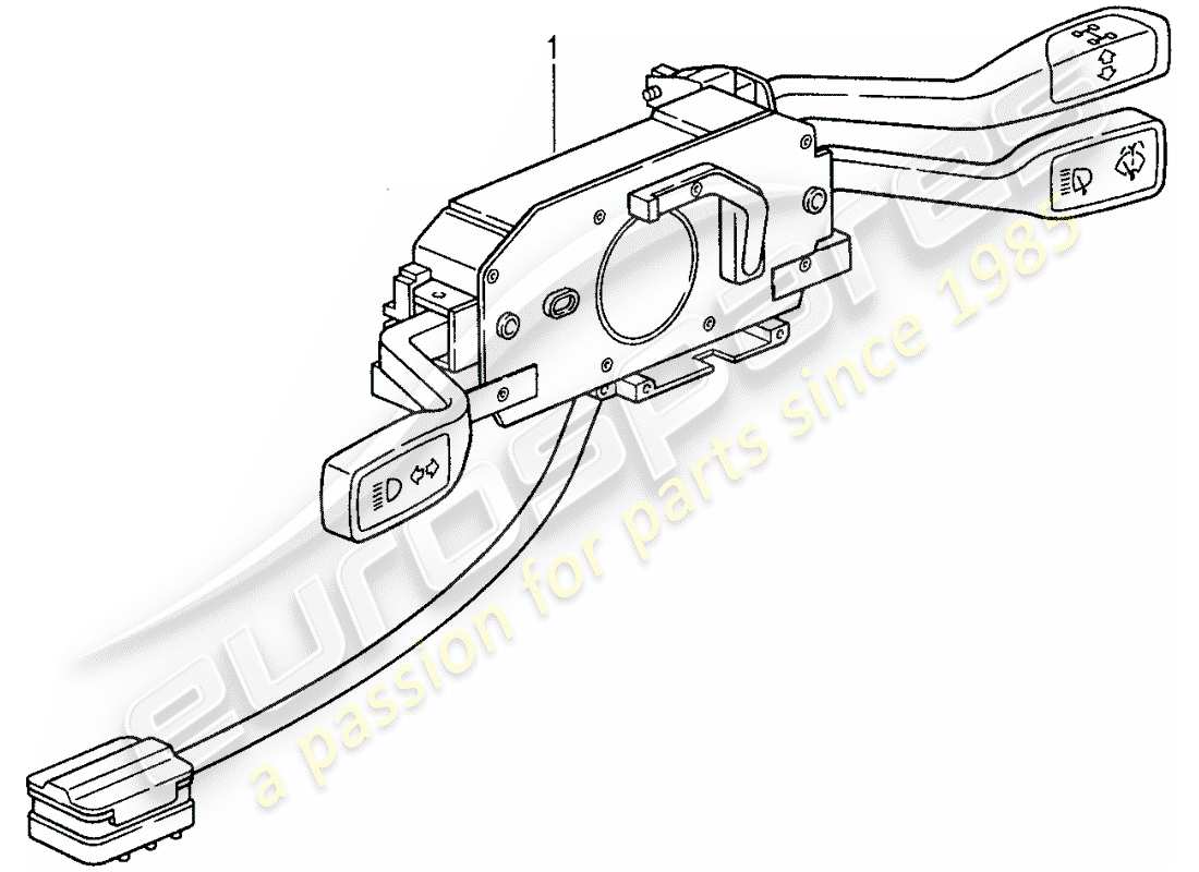 porsche 1988 (959) lenkstockschalter ersatzteildiagramm