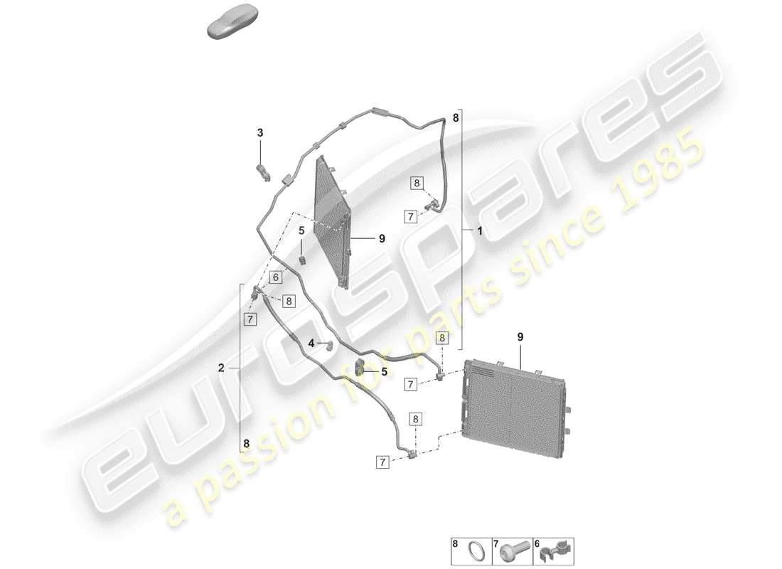 porsche 2019 (992-1) klimaanlage teilediagramm