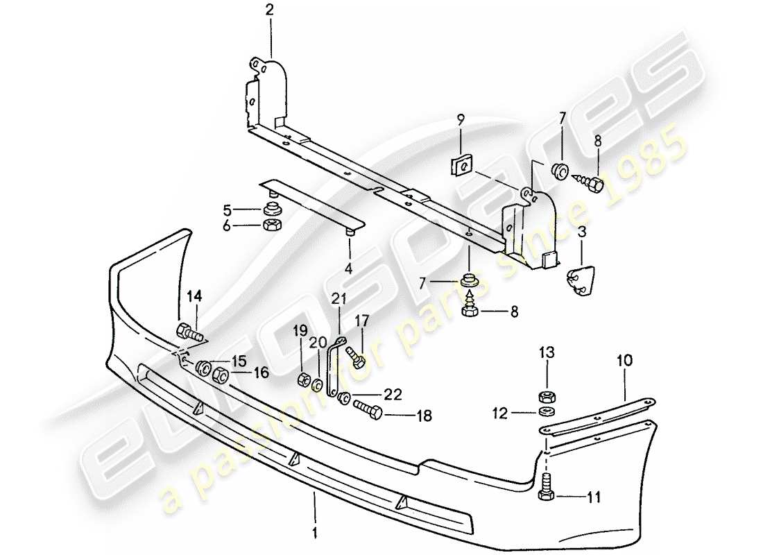 porsche 1990 (944) frontspoiler - d >> - mj 1989 ersatzteildiagramm