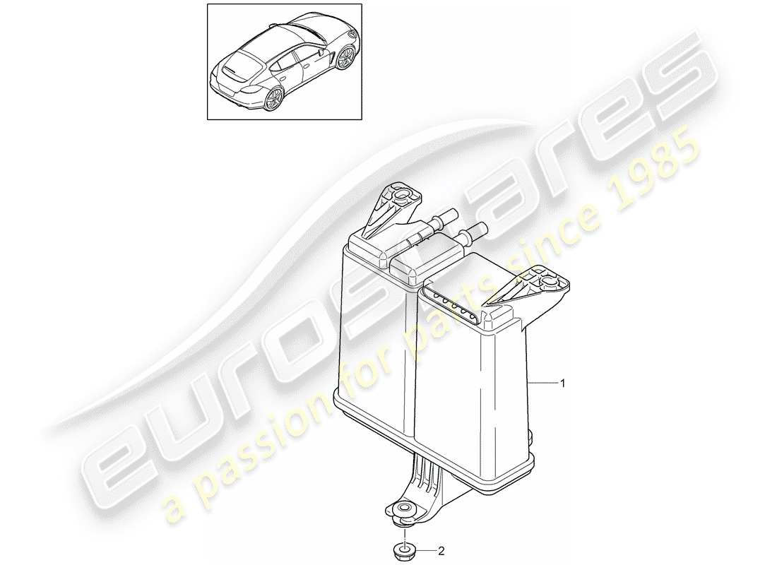 porsche 2011 (panamera 970) verdunstungsbehälter - teilediagramm