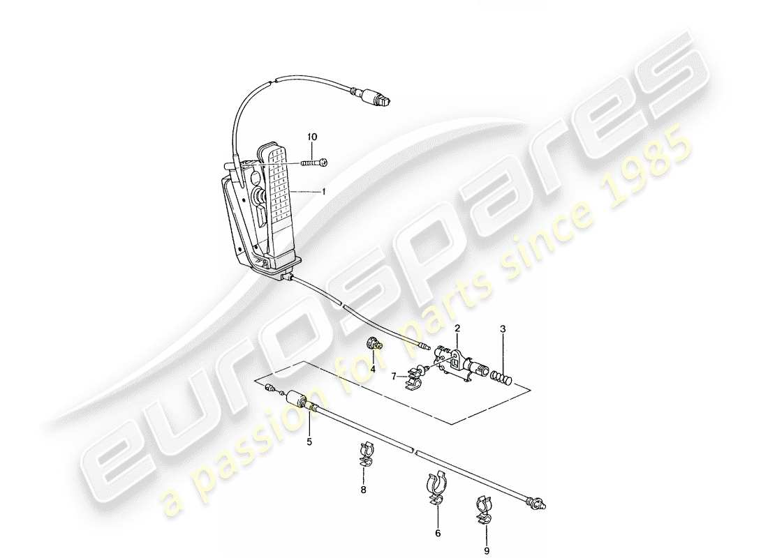porsche 2004 (996 gt3) pedale - drosselklappensteuerung teilediagramm